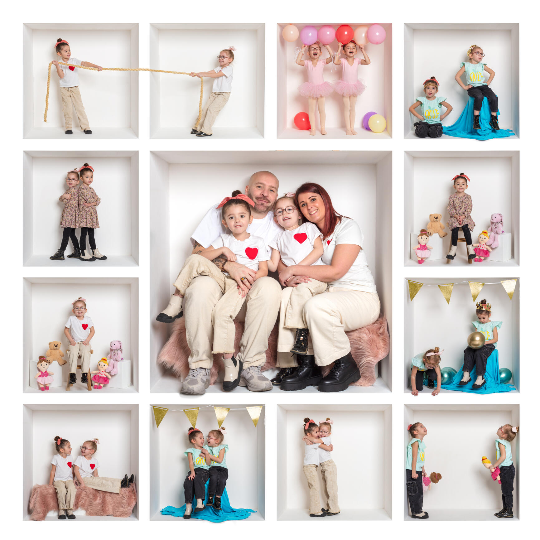 séance cube box famille enfants groupes studio Guebwiller montage photo studio
